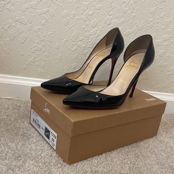 Christian Louboutin Iriza 100 Patent Black 38.5 - Picture 3 of 10